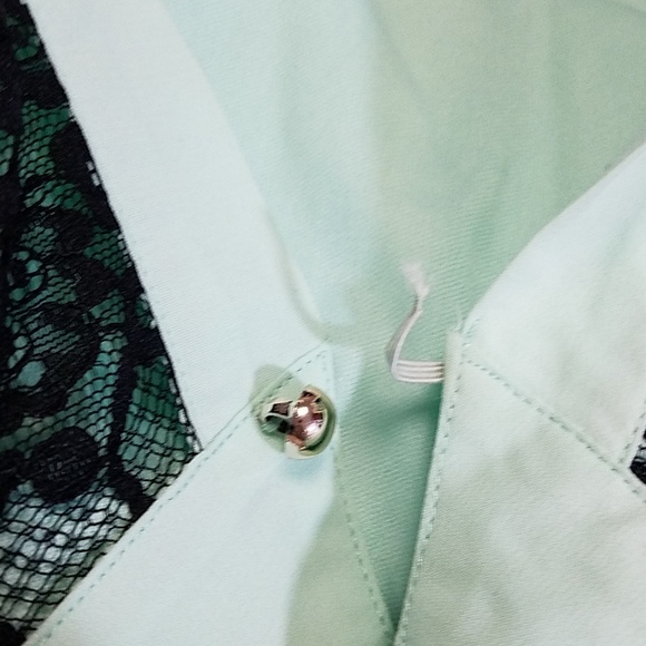 NWT Tobi Mintgreen & Black Lace Romper - Picture 7 of 8